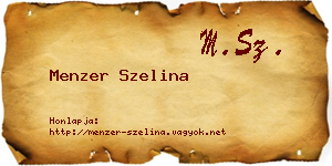 Menzer Szelina névjegykártya